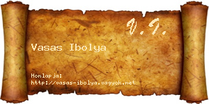 Vasas Ibolya névjegykártya